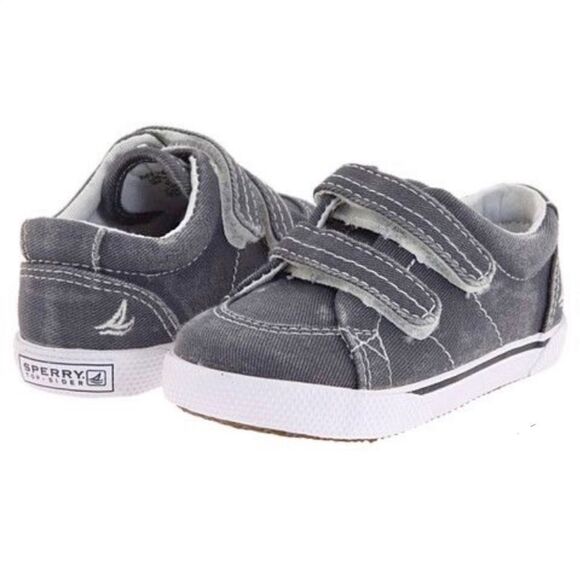 Sperry Halyard H&L Velcro Crib Navy Shoes 3M New in box‎ - Picture 1 of 6